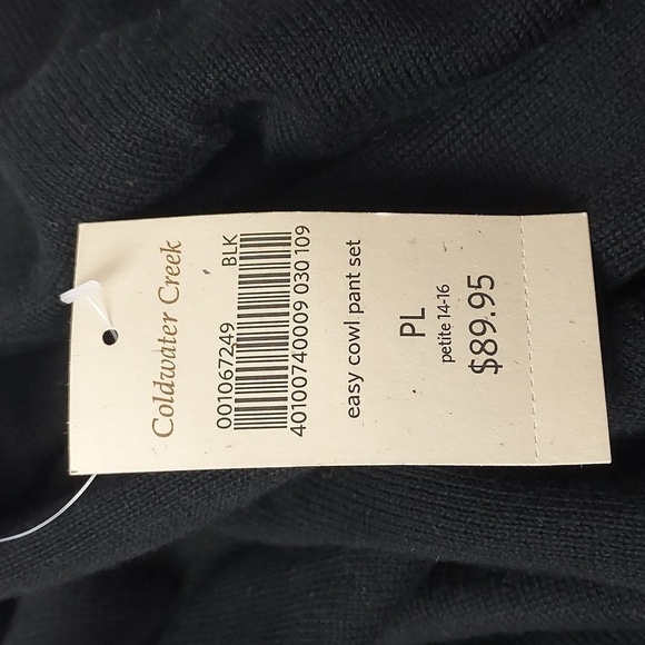 NEW Coldwater Creek Women's Sweater Cowl Neck Black Size Petite Large - Picture 12 of 14